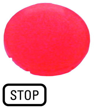 Линза в кнопки с подсветкой , плоская красные , СТОП