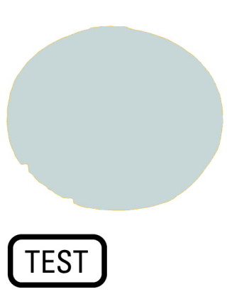 Линза в кнопки с подсветкой , плоская белая , TEST