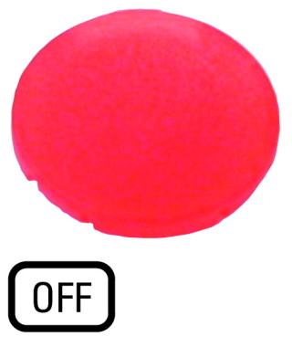 Линза в кнопки с подсветкой , плоская красные , OFF