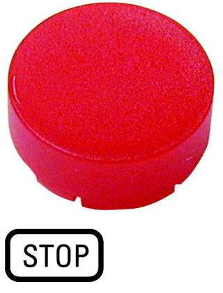 Линза для кнопок с подсветкой , выступающая красная , СТОП