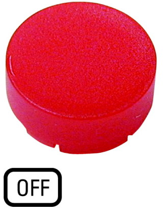 Линза для кнопок с подсветкой , выступающая красная , OFF