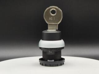 Переключатель с ключом 2х-позиционный 60⁰, с фиксацией, ключ вынимается в положении 0