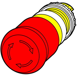 Головка кнопки аварийной остановки с подсветкой, отмена фиксации поворотом