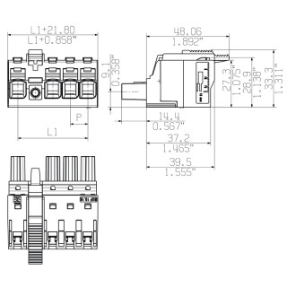 Штекерный соединитель печат BUF 10.16IT/03/180MF2 AG BK BX