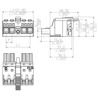 Штекерный соединитель печат BUF 10.16IT/03/180MF3 AG BK BX