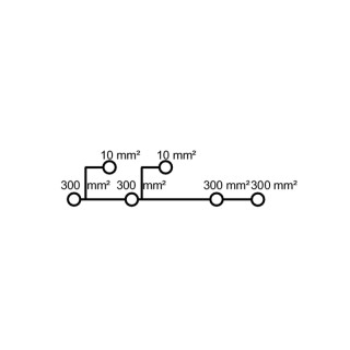 Проходная клемма WPD 233 2X300/2X300 GN