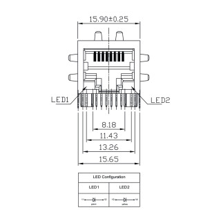 Матрица USB RJ45G1 R1D 3.3E4G/Y TY