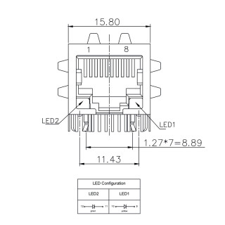 Матрица USB RJ45C5 R1D 3.2E4G/Y RL