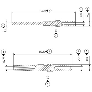 Штекерный соединитель печат HDC MBUS4 M AWG18