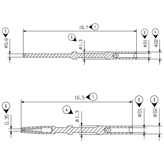 Штекерный соединитель печат HDC MBUS8 M AWG22