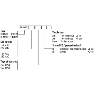 Реле безопасности DRMKITP230VAC 2CO LD/PB