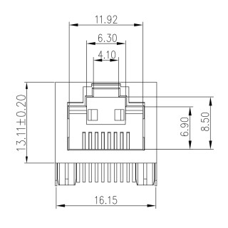 Штекерный соединитель печат RJ45C5 R1U 2.8N4N RL