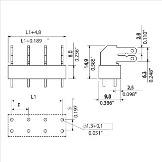 Клемма печатной платы PCF 7.50/05/90 3.5SN OR BX