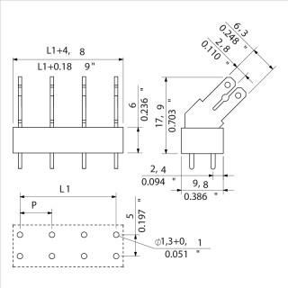 Клемма печатной платы PCF 7.50/03/135 3.5SN OR BX