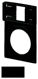 Держатель шильдика  знак , пустой, цвет черный, с инд. надписьюв
