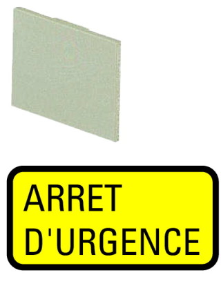 Шильдик, желтый цвет, ARRET D' Urgence