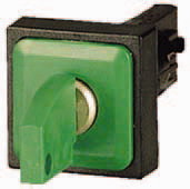 Переключатель с ключом, 2 положения , цвет зеленый, с фиксацией