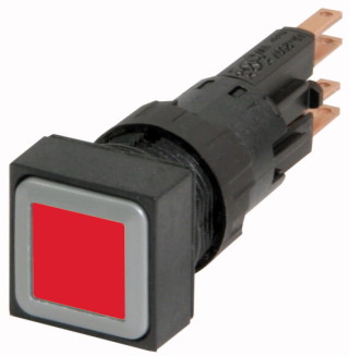 Кнопка с подсветкой , цвет красный, с фиксацией,  лампа 24 В