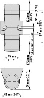 Базовый модуль для вертикального монтажа, 2-х сторонний, 40 мм