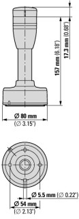 Базовый модуль с адаптером для быстрого монтажа, ножка 100 мм, 40 мм