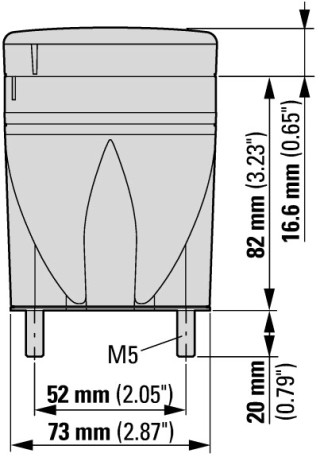 Базовый модуль с крепежными винтами, 70 мм