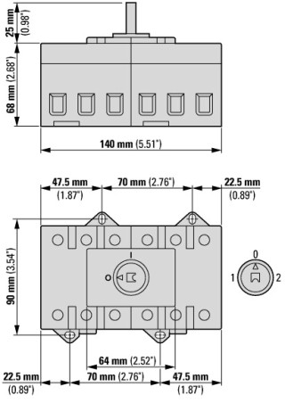 Выключатель-разъединитель многополюсный  I-0, 6P, 80A