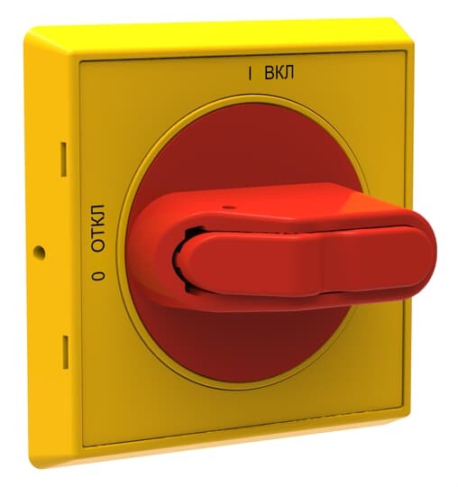 1SCA108302R1001 Ручка управления OHYS2AJ1E-RUH (желто-красная) для упр. через дверь рубильниками типа OT16..125F