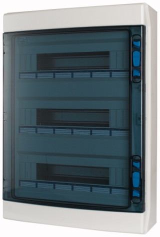 Навесной шкаф IP65, 3 ряда 54 модуля, УФ-стойкий поликарбонат, индустриальная серия, N/PE клеммы в комплекте