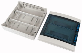 Навесной шкаф IP65, 2 ряда 36 модулей, профессиональная серия, прозрачная дверь, N/PE клеммы в комплекте