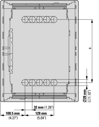 Компактный щит, встраиваемое исполнение (полые стены), 4 ряда, 48 модулей, стальная дверь