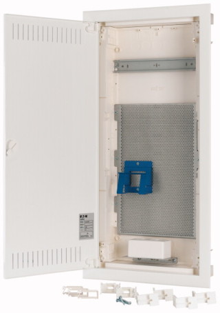 Компактный щит медиа, встраиваемое исполнение (полые стены), 4 ряда, 48 модулей, белая пластиковая дверь