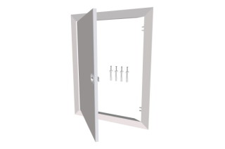Комплект дверь+наличник, цвет RAL по запросу, проектная форма поставки, 2 ряда