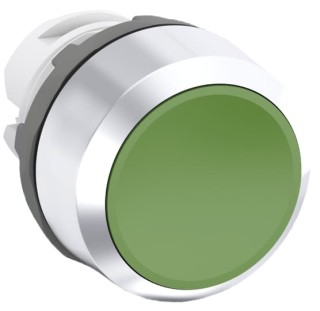 Кнопка двойная MPD6-11G (белая/черная) зеленая линза с текстом ( I/O)