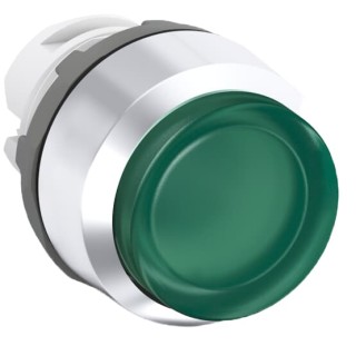 Кнопка двойная MPD16-11G (белая/черная-выступающая) зеленая линза без текста