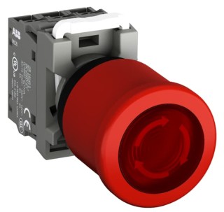 Кнопка MPMT3-11R ГРИБОК красная (только корпус) с подсветкой с усиленной фиксацией 40мм отпускание поворотом