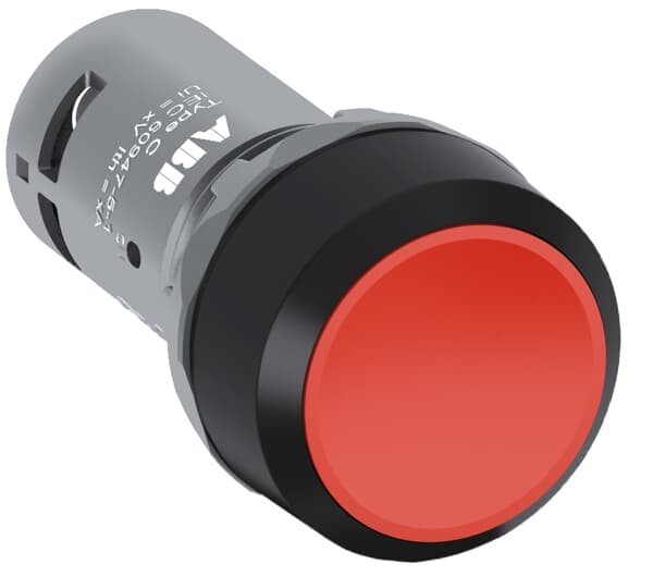 1SFA619100R1071 Кнопка CP1-10R-11 красная без фиксации 1НО+1HЗ (черное декоративное кольцо)