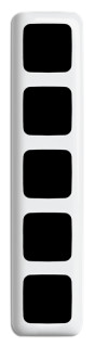 Розетка SCHUKO 16А 250В, тройная вертикальная, для открытого монтажа, серия Busch-Duro 2000 AP, цвет слоновая кость