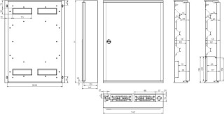 Распределительный шкаф, IP30, металл, 3 ряда, 72 модуля