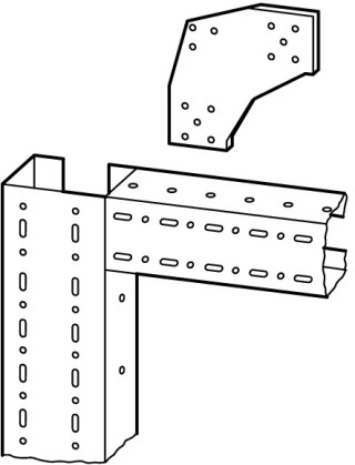 Угловой соединитель, для соединения секций щитов CI