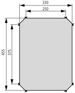 Монтажная панель , оцинкованная сталь, D = 3 мм , для корпусов- CI45