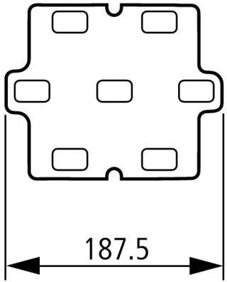 Опора для корпусов CI 187.5 мм , ВxГ = 120x40 мм