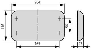 Фланец, изолированный, ВхШхД = 116x204x23 мм