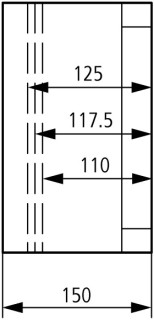 Изолированный щит, с вырезами для фланцев, ВхШхД = 250x375x150 мм