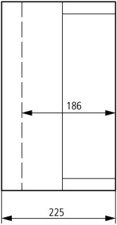 Изолированный щит с метрическими кабельными вводами  , ВхШхД = 375x375x225 мм , IP65