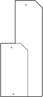 Промежуточная пластина для левой стороны , H = 250мм