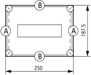 Изолированный щит, ВхШхД = 250x188x150 мм