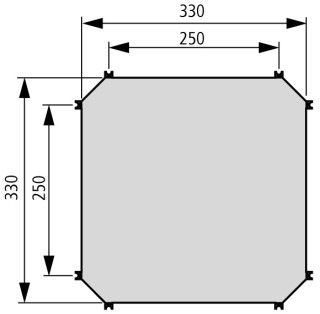 Монтажная панель , оцинкованная сталь, D = 3 мм , для корпусов- CI44
