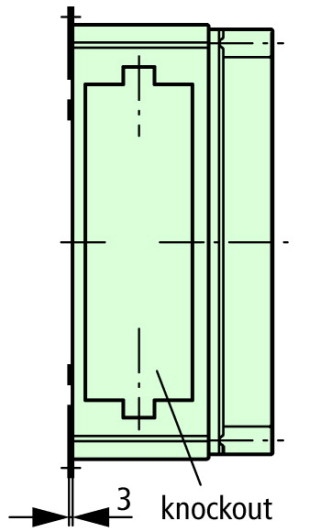 Изолированный щит с фланцами , ВхШхД = 375x375x175 мм