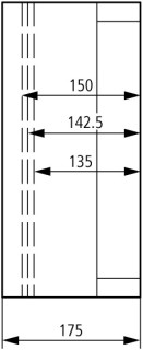 Изолированный щит с фланцами , ВхШхД = 375x375x175 мм