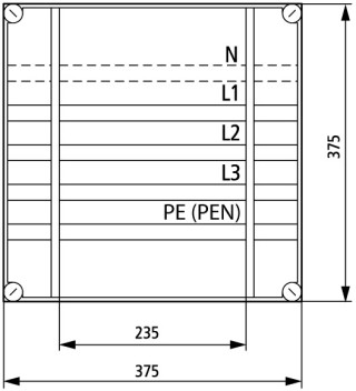 Изолированный щит с шинной системой In = 250A , 5П